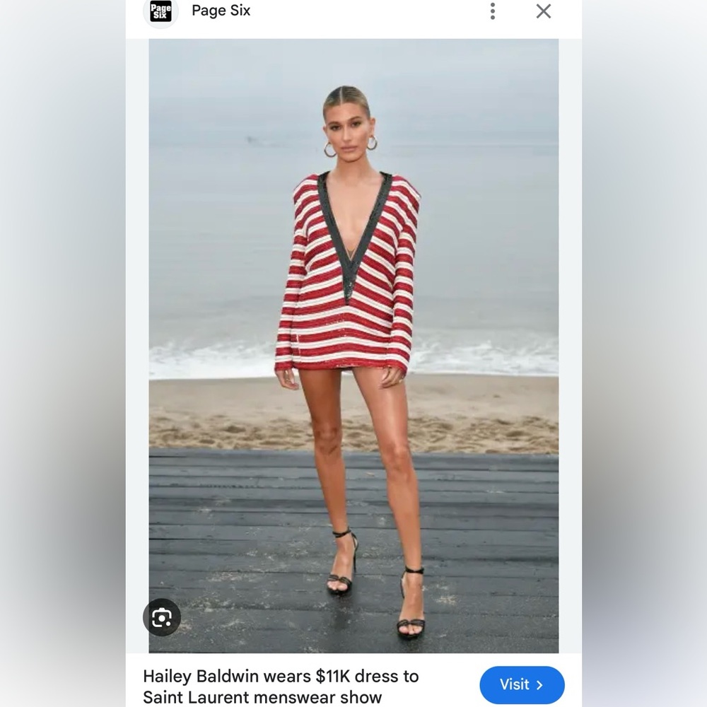 2018 Saint Laurent Beaded Dress